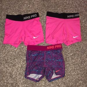 Bundle of youth small Nike pros